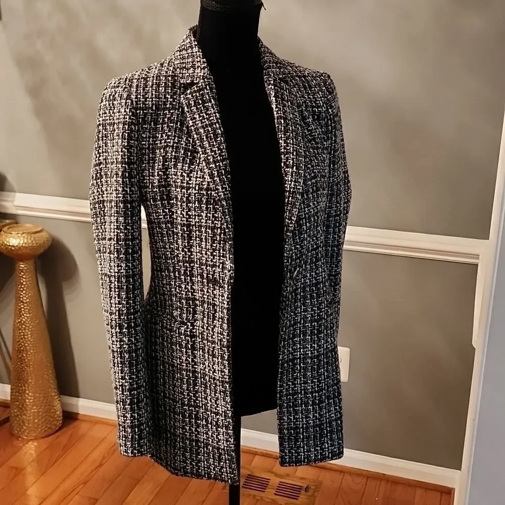 Bcbgmaxazria tweed blazer sz xs - Picture 5 of 8